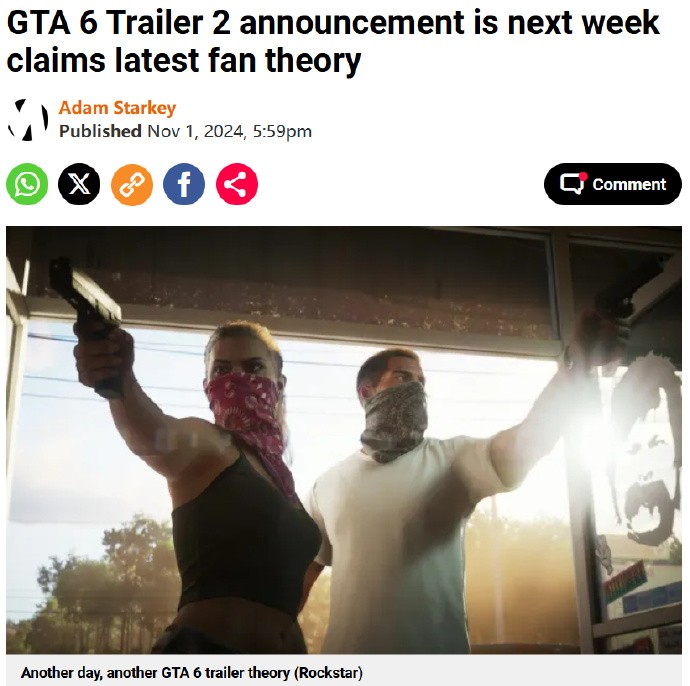 Ϸٵݣ޹ͻǧ繫ⶨGTA6Ϣ