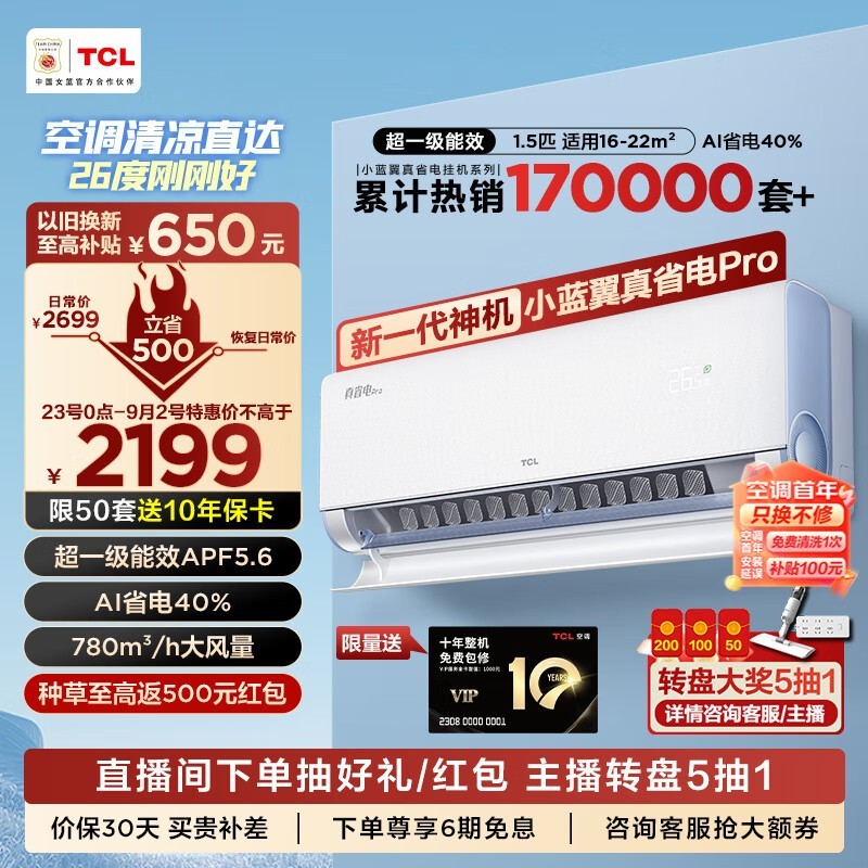 ޡЧԶһ׼TCLյֻҪ1950Ԫ