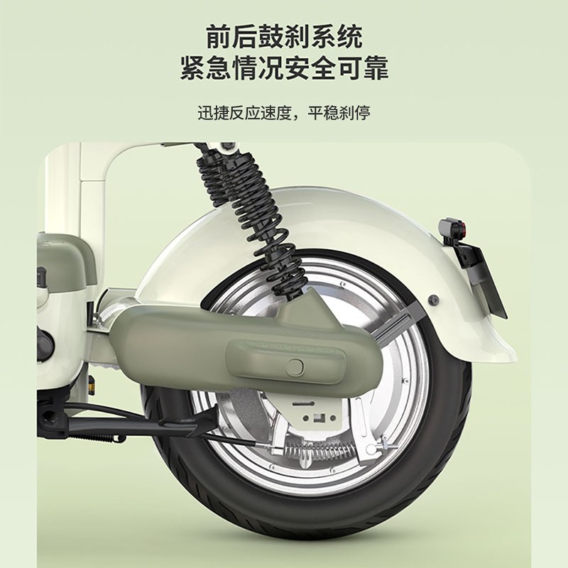 爱玛小金豆电动车48V轻便款城市通勤代步车