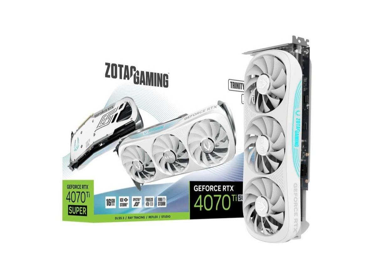 ZOTAC（索泰） RTX 4070 Ti SUPER GeForce RTX 4070Ti SUPER TRINITY OC 月白