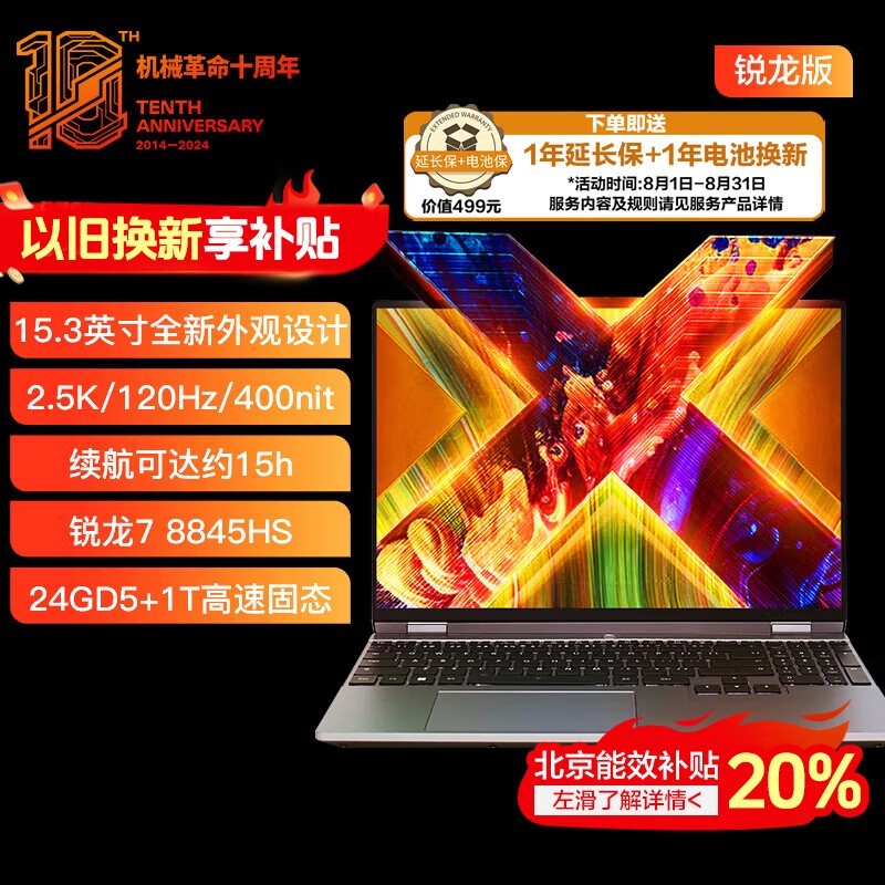 е ޽15X  2024(R7 8845HS/24GB/1TB)