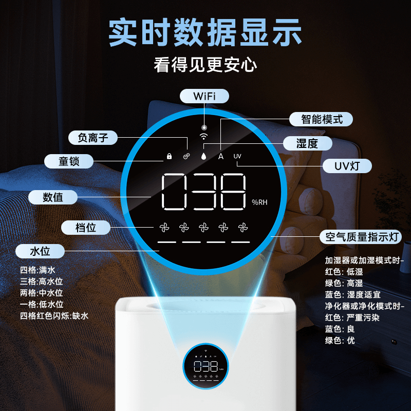 airx 2024新款气熙airx加湿器无雾孕妇婴儿家用空气净化一体机L26