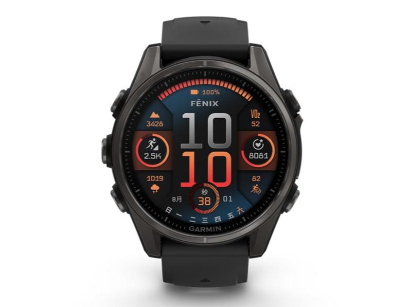 garmin（佳明） Fenix 8 AMOLED炫彩版/43mm/旗舰黑