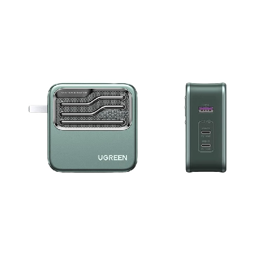 UGREEN 绿联 140W氮化镓充电器头PD3.1多口GaN适用苹果华为联想macbookpro笔记本电脑双typec快充插头100w桌面充电站