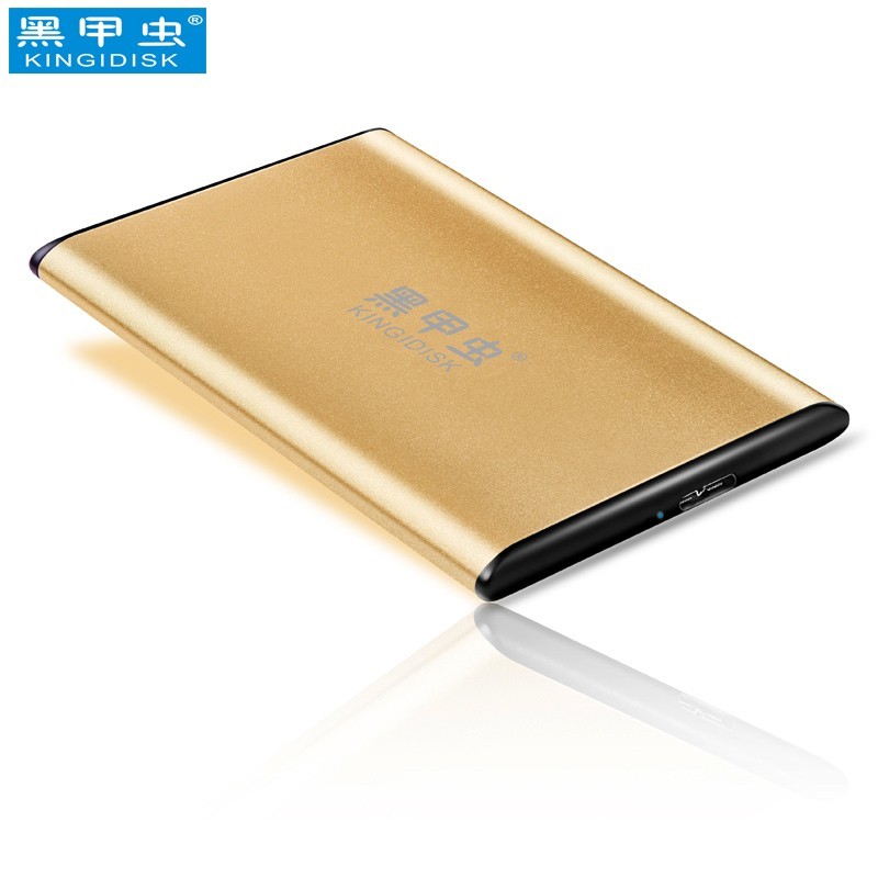 黑甲虫 SLIM系列 SLIM100 2.5英寸Micro-B便携移动机械硬盘 1TB USB3.0 子夜黑