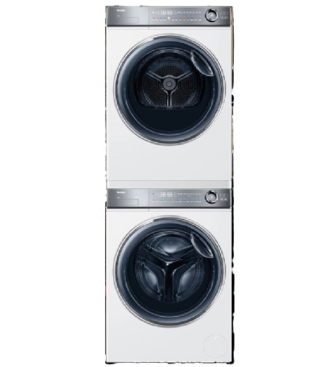 Haier 海尔 云溪冠军版376W HGY100-F376WU1+XQG100-BD14376LWU1 热泵式洗烘套装 白色