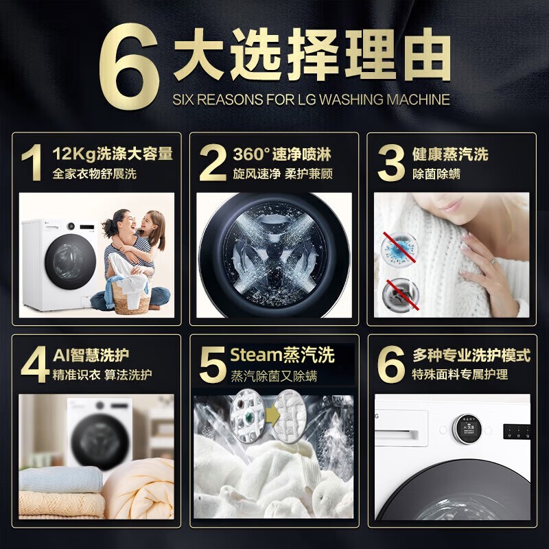 LG觅境系列洗衣机，多种优惠低至4159元