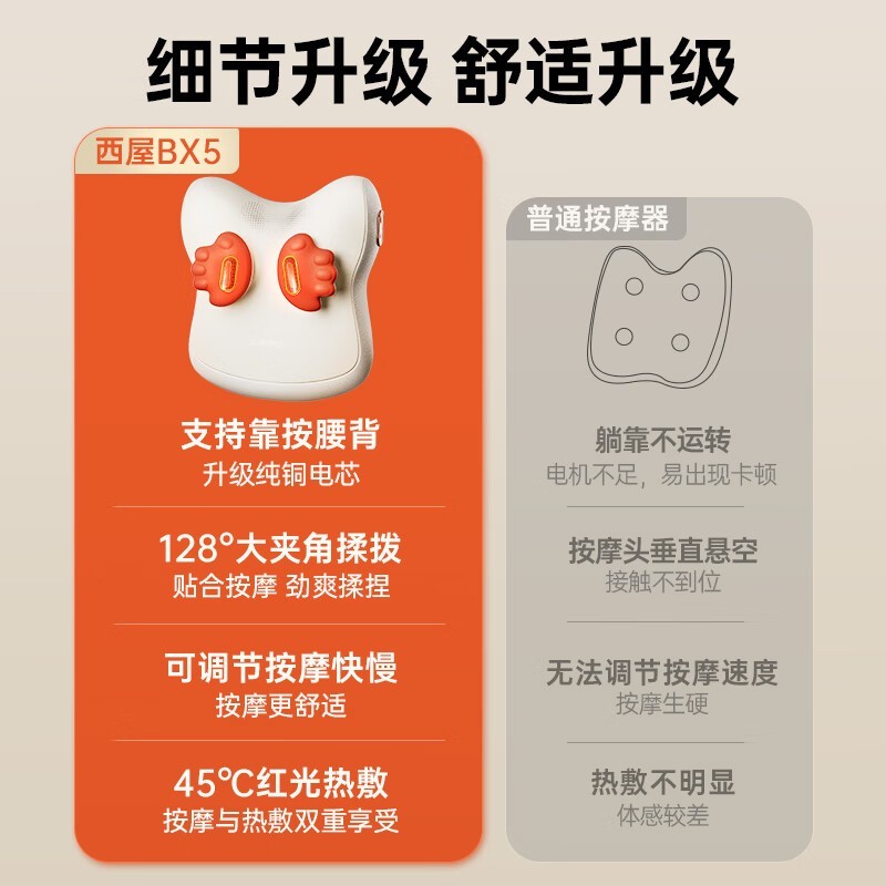 西屋BX5腰部按摩器可可白款仿真手按摩仅518.73