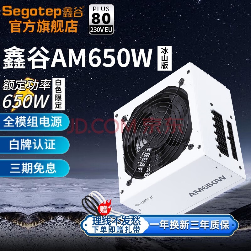 鑫谷（Segotep）电源 GM650W台式机电源模组电脑组件主机机箱 白牌全模AM650W冰山版