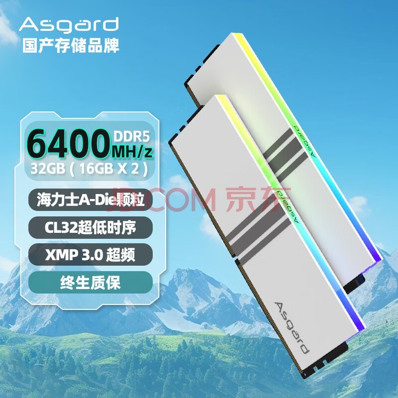 ˹أAsgard32GB(16Gx2) DDR5 6400 ̨ʽڴ RGB-Ů߶C32