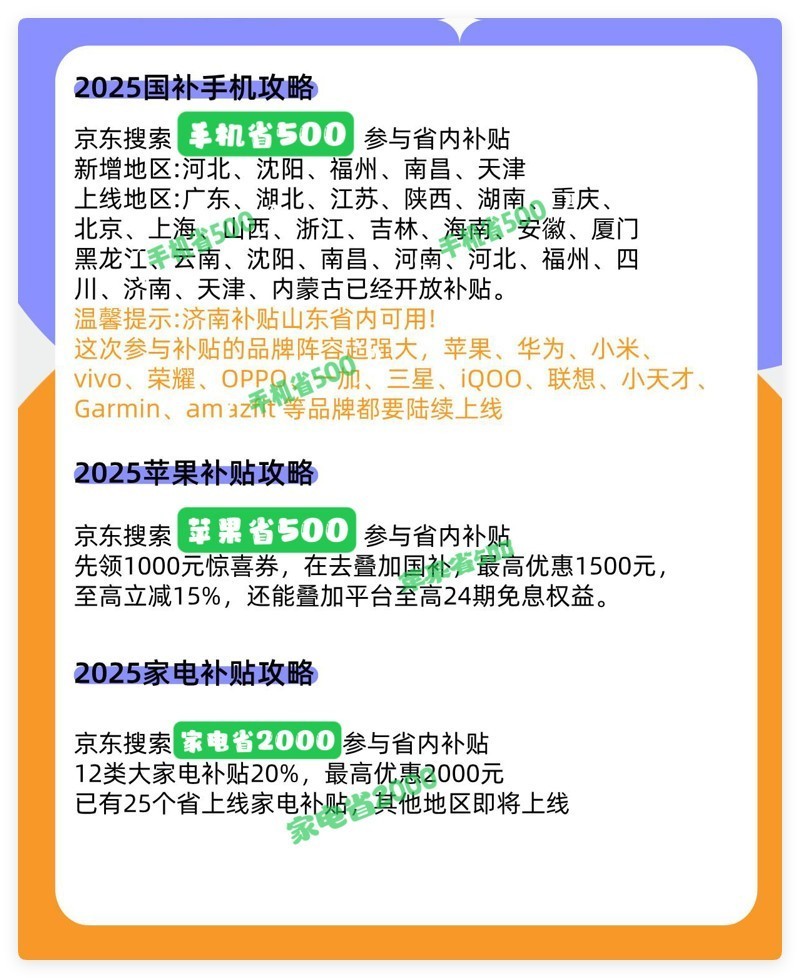 国家补贴政策开始和结束时间:山东青岛国补结束时间已定,2025年12月31日截止