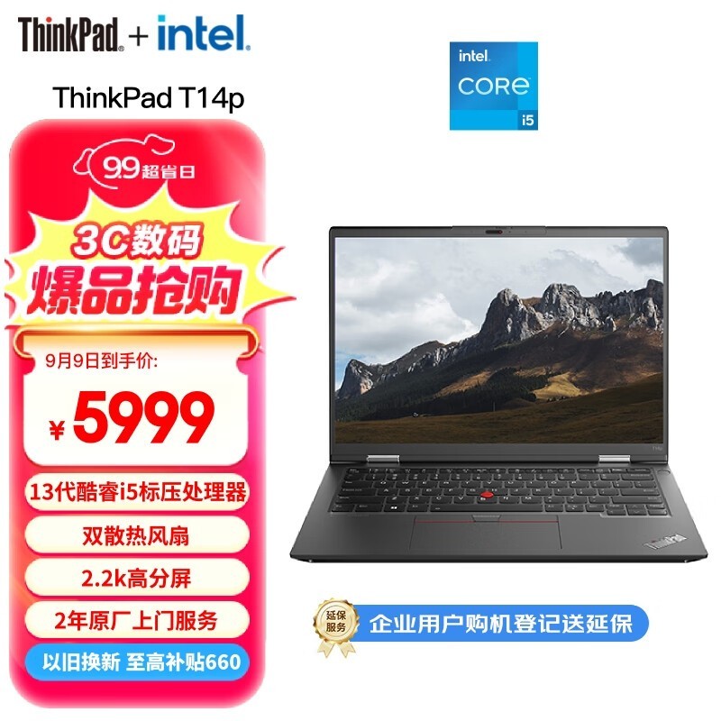 ThinkPad T14p 2023 (i5 13500H/16GB/512GB/2.2K)