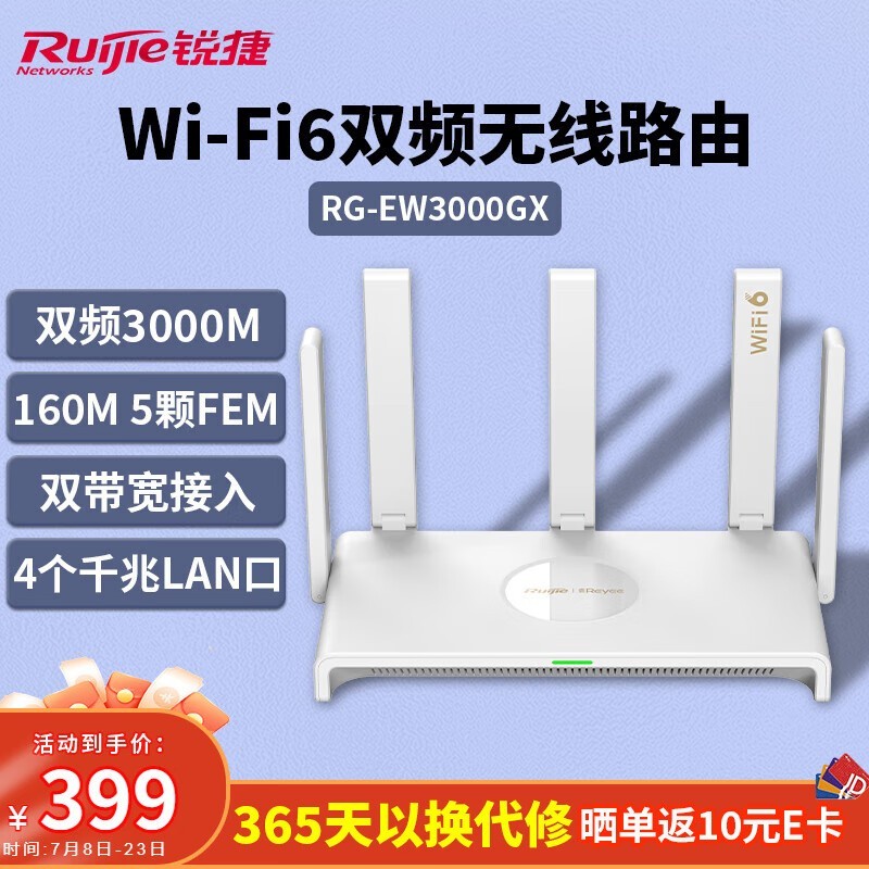 ޡRuijie RG-EW3000GXǧWiFi6·ؼ۴