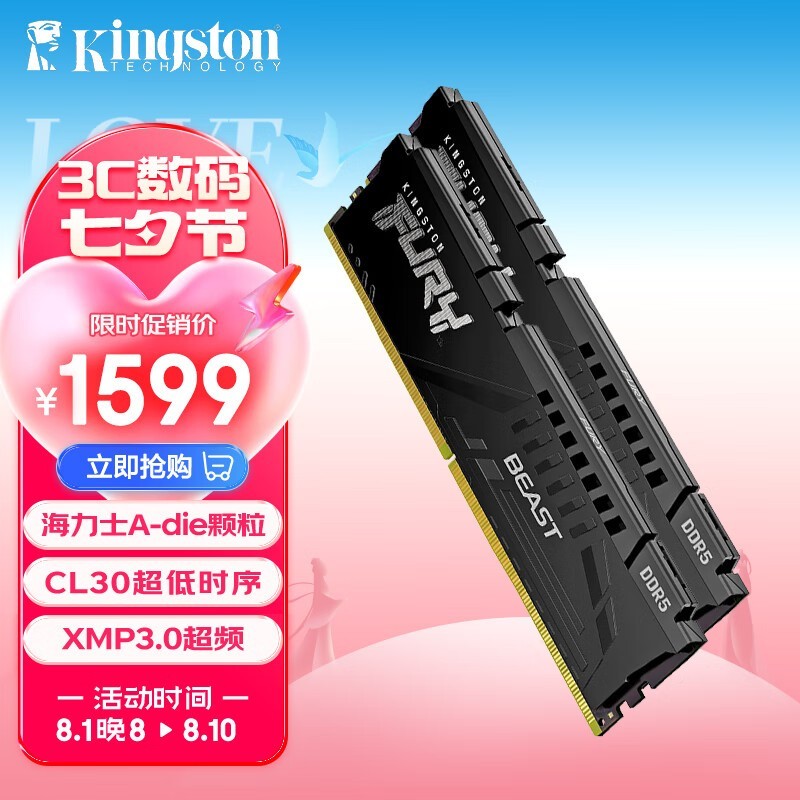 ޡƼ ʿFURY Beast DDR5̨ʽڴֻҪ1300
