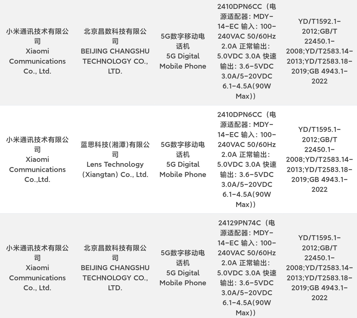 小米15系列外观曝光，可能会在10月23号发布