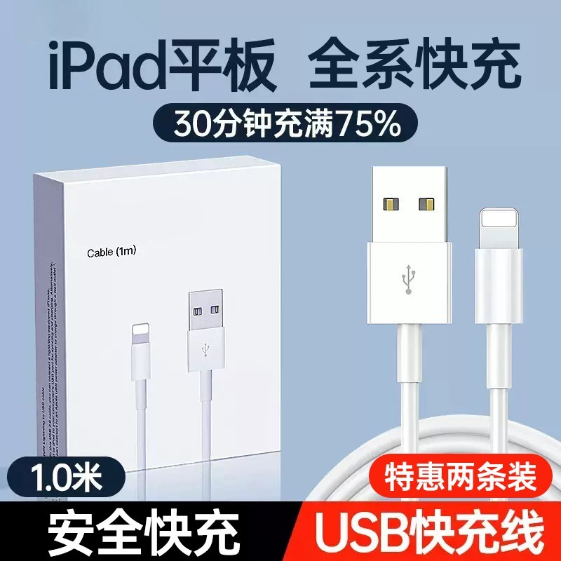 88VIP：aszune 艾苏恩 适用ipad充电器头mini5/Air/2/3/4苹果9平板8数据线ipadpro快充头