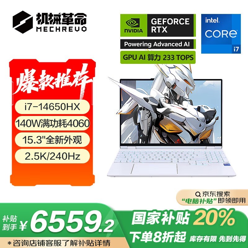 机械革命 耀世15 Pro(i7 14650HX/32GB/1TB/RTX4060)