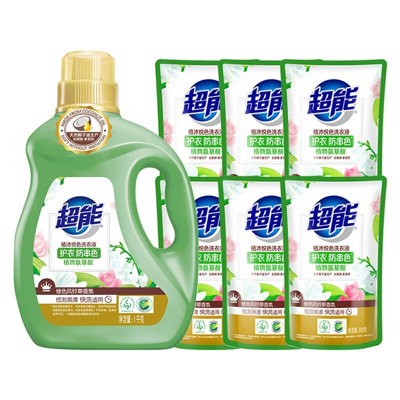 ����Superֲ����ɫϴ��Һ1kg+500g\*6��Яװ��������