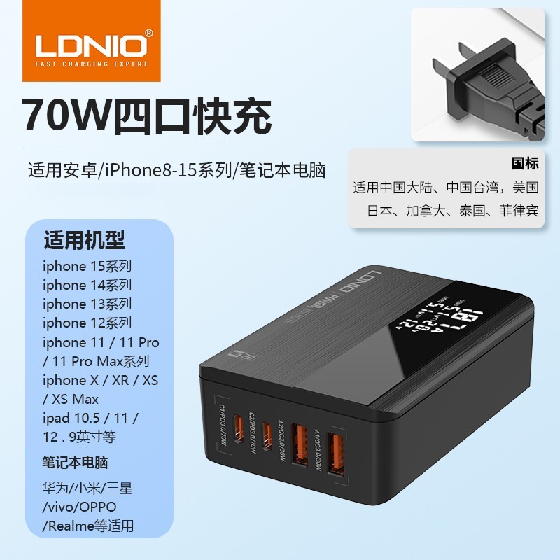 力德诺100W氮化镓充电器天猫立减17元
