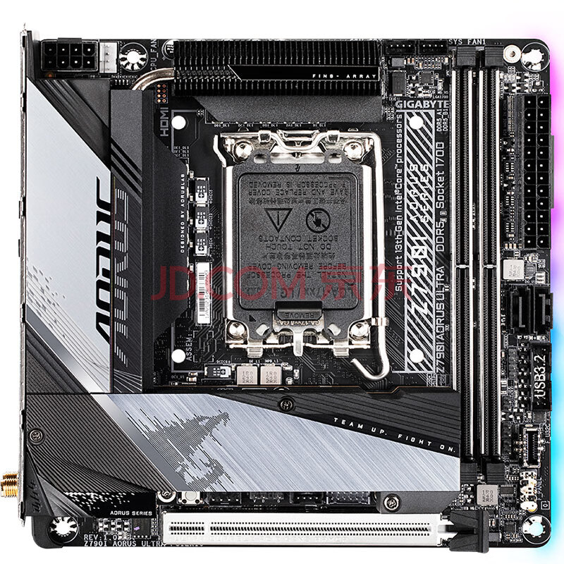 技嘉（GIGABYTE）迷你雕Z790I AORUS ULTRA DDR5主板支持CPU 1390013700KF Intel  LGA 1700