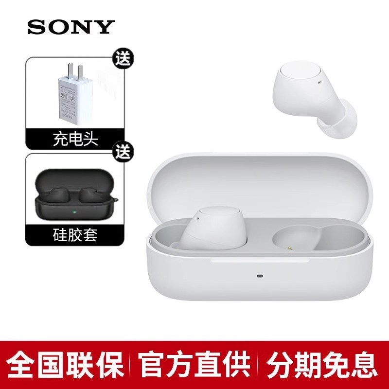 SONY 索尼 WF-C510 真无线蓝牙耳机入耳式运动耳塞 轻盈舒适佩戴