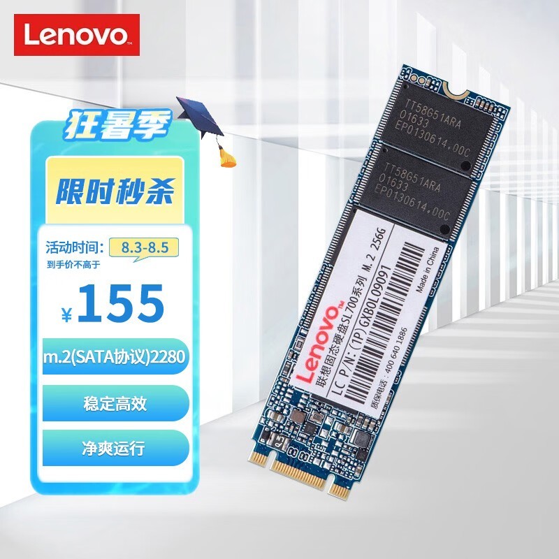 ޡSL700 M.2 ̬Ӳ 256GB (SATA3.0)Żݼ163Ԫ