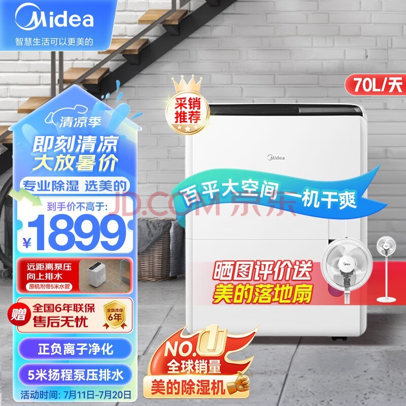 ģMideaʪ/ʪ ʪ70/ Ӿ ֿұѹˮҵʪCF70BD/N8-DL1