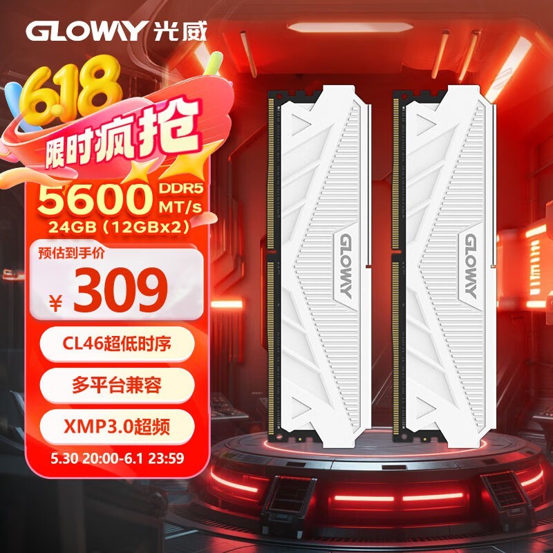 DDR5 5600MHzڴ24GBװŻݼ277Ԫ