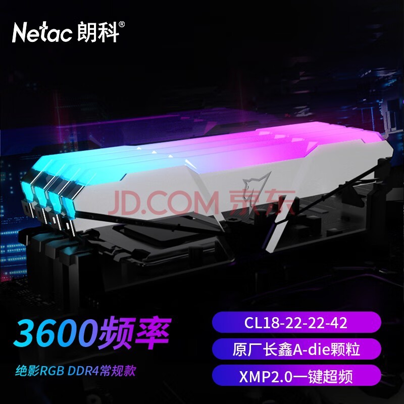 ʿƣNetac16GB(8Gx2)װ DDR4 3600Ƶ̨ʽڴ ӰϵRGB(C18)A-die