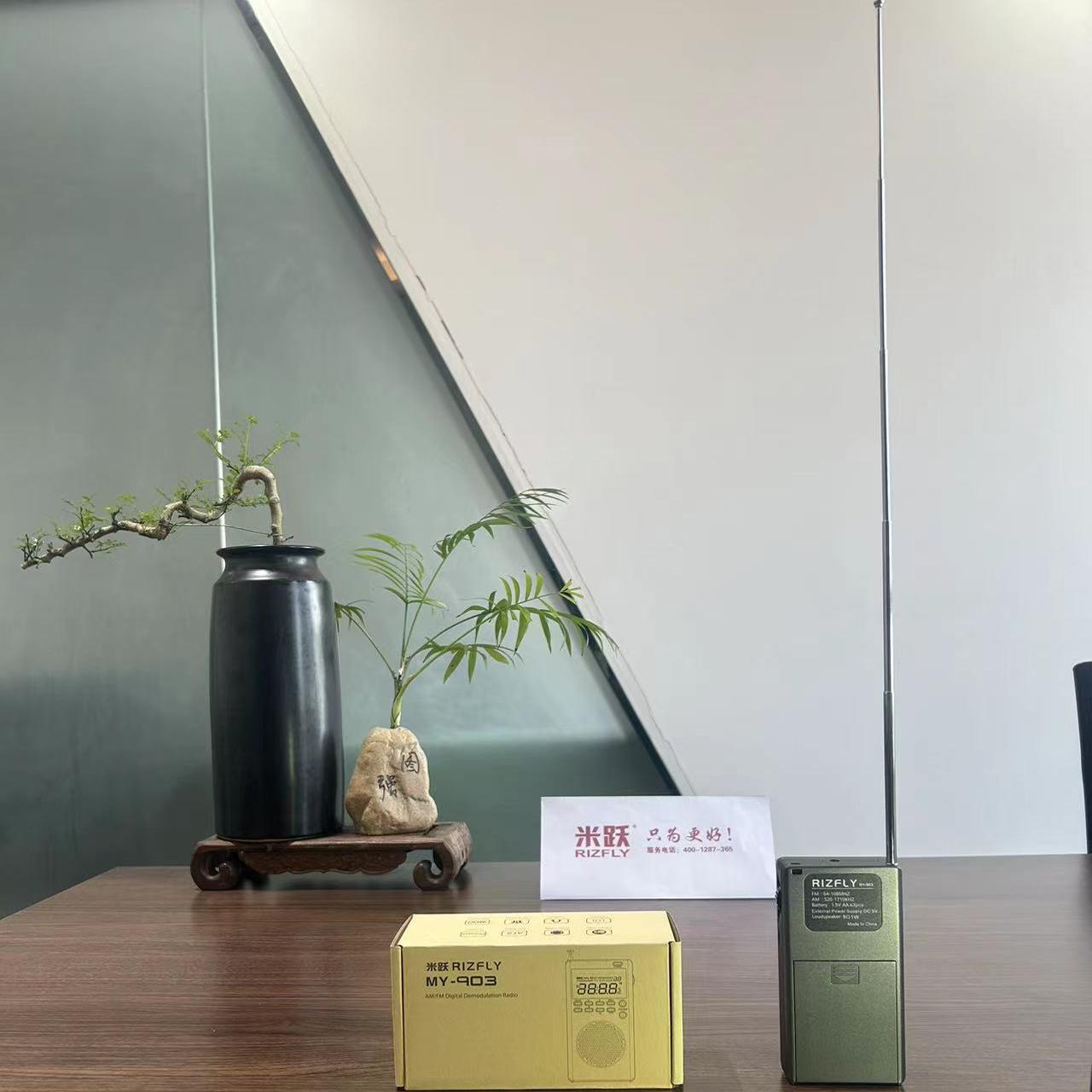 米跃 汉荣达HRD903 便携式两波段FM/AM收音机定时开关机四六级考试专用