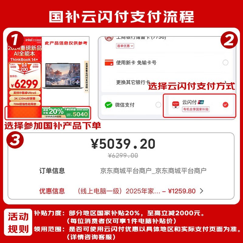 ThinkBook 14+ 2025锐龙版京东补贴价5039元