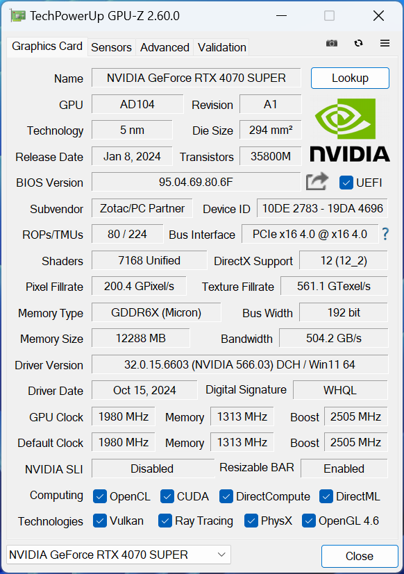 Һ鿨 ̩ GeForce RTX 4070 SUPER-12GB Һ