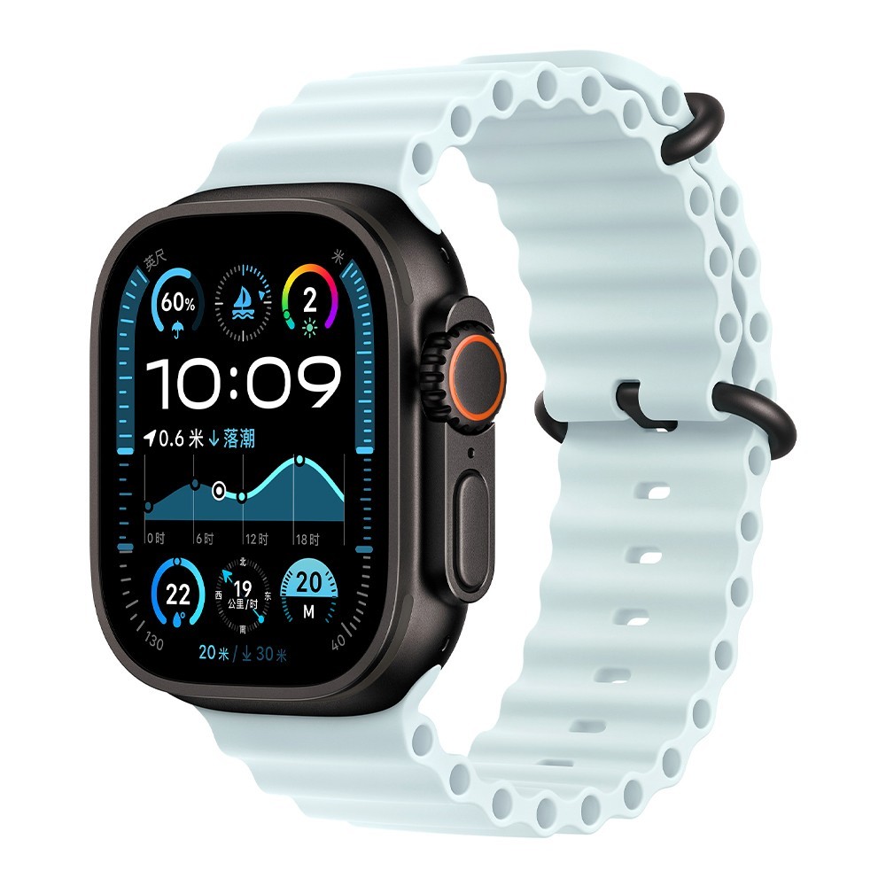Apple Watch S10高山回环尼龙表带冰蓝限时特惠