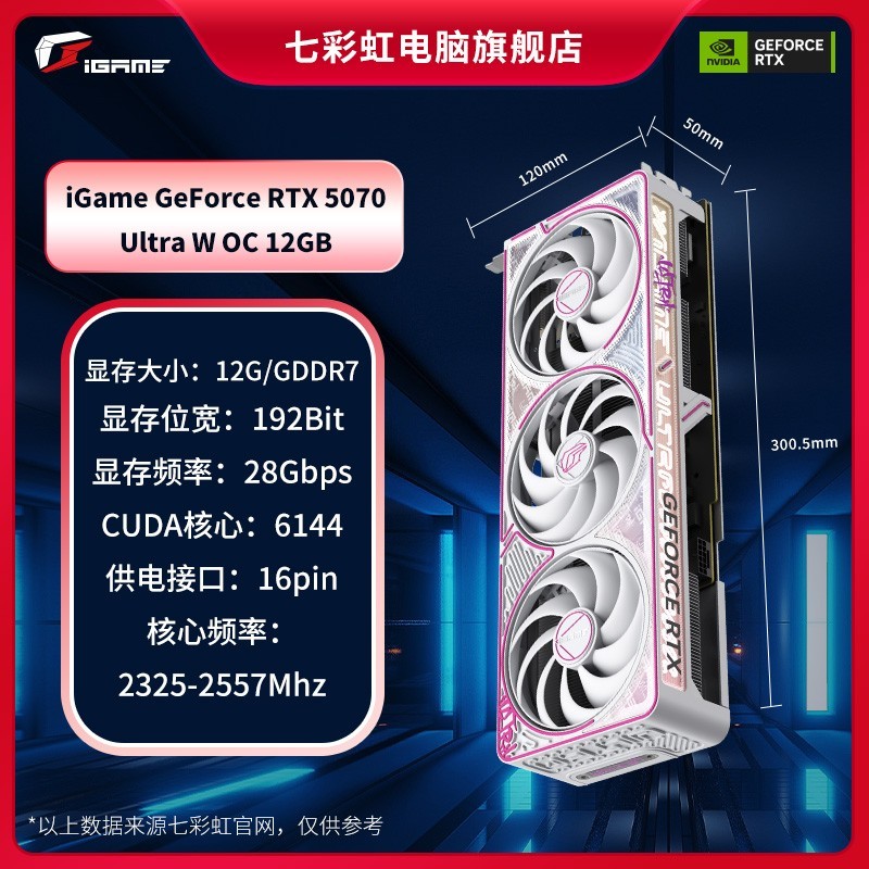 七彩虹COLORFUL RTX5070 12GB电竞游戏台式机电脑