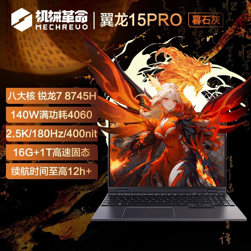 机械革命翼龙15Pro游戏本R7-8845H/16GB/1TB/RTX4060
