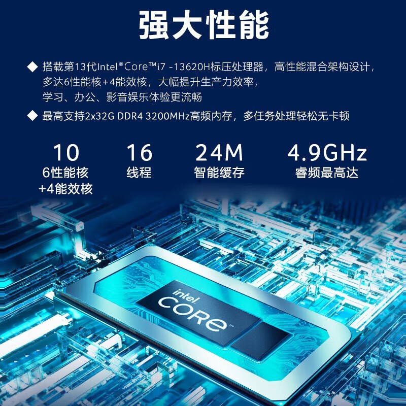 宏碁非凡GO 2024款台式机电脑13代i7-13620H京东支付到手价3759元