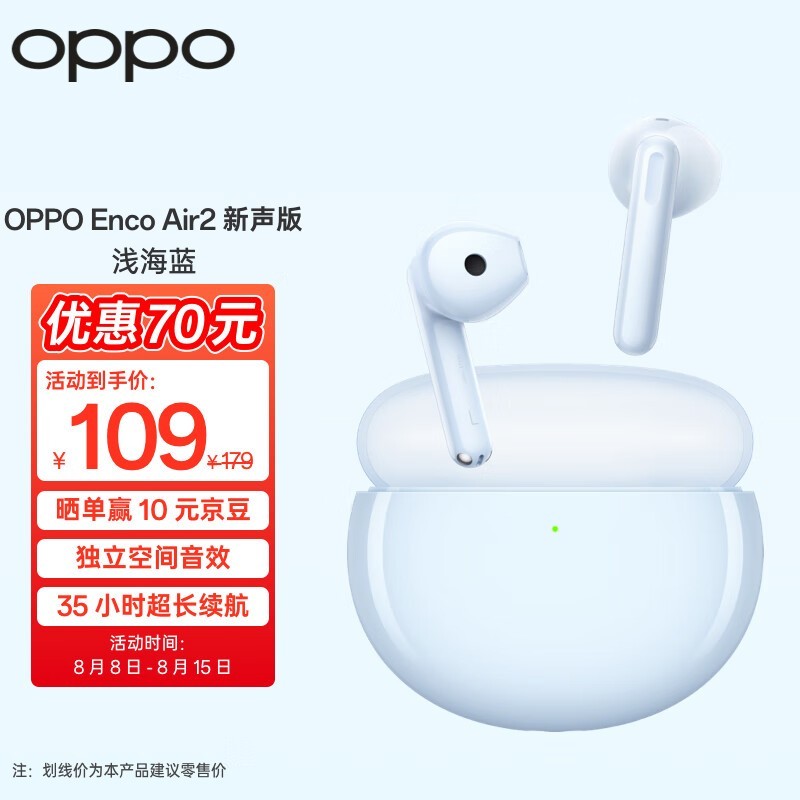 ޡOPPO Enco Air2Żݼ۸108Ԫ