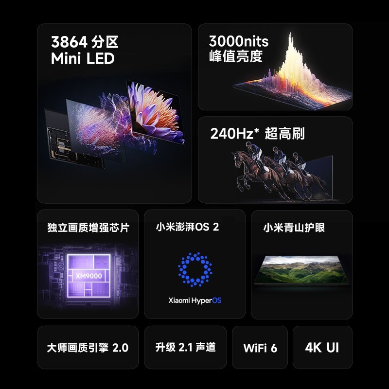 Xiaomi 小米 S Pro MiniLED 100英寸3864分区平板电视