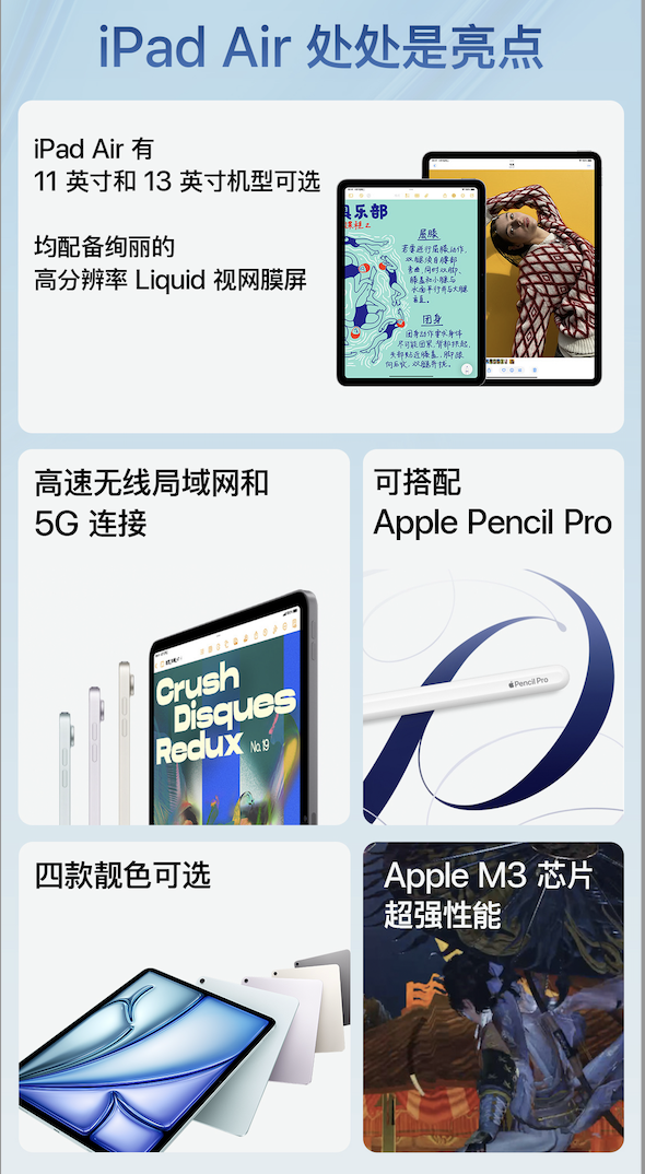 3899ԪApple׷M3оƬiPad Air µ12Ϣ