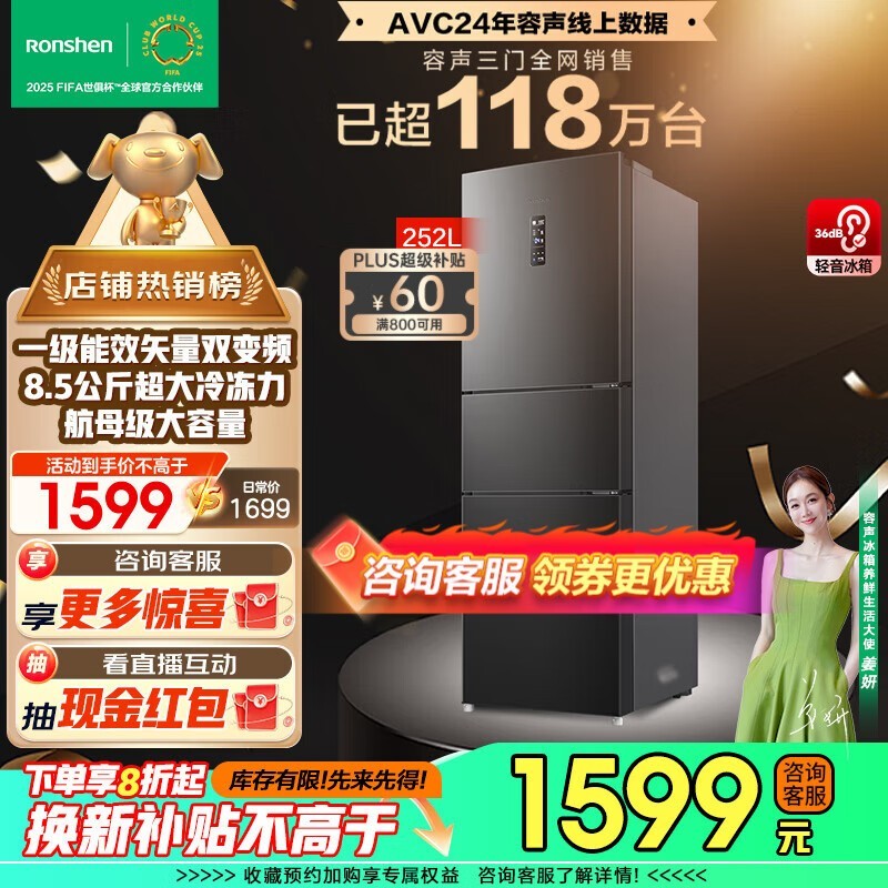 容声 BCD-252WD18NP