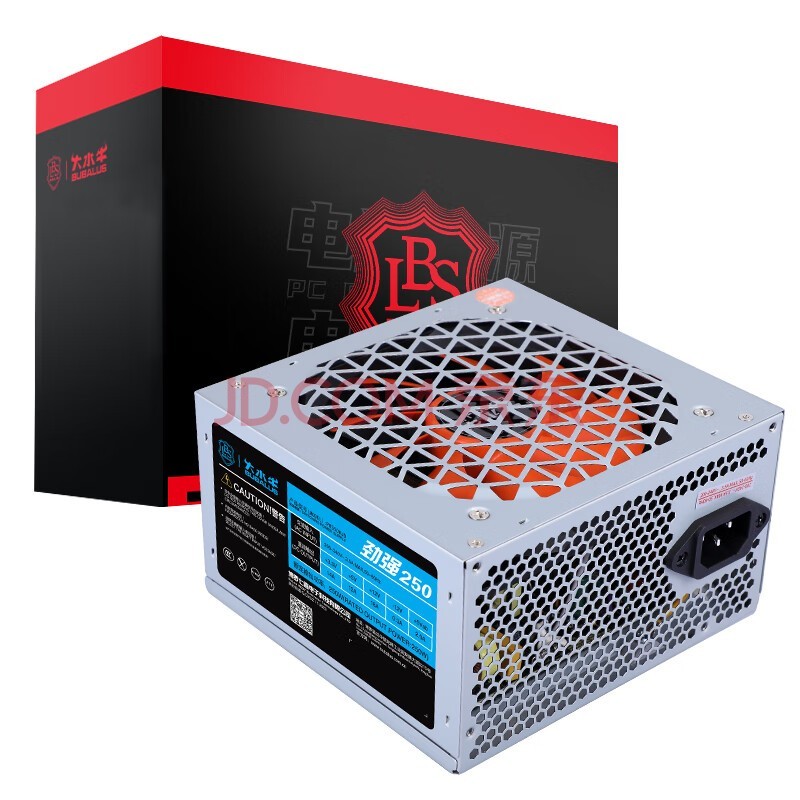 大水牛（BUBALUS）额定250W 劲强250台式电脑电源（12CM风扇/液压轴承/智能温控/低待机功耗/支持背线）