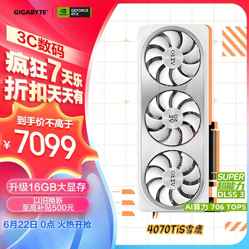  ѩӥ GeForce RTX 4070 Ti SUPER AERO OC 16G