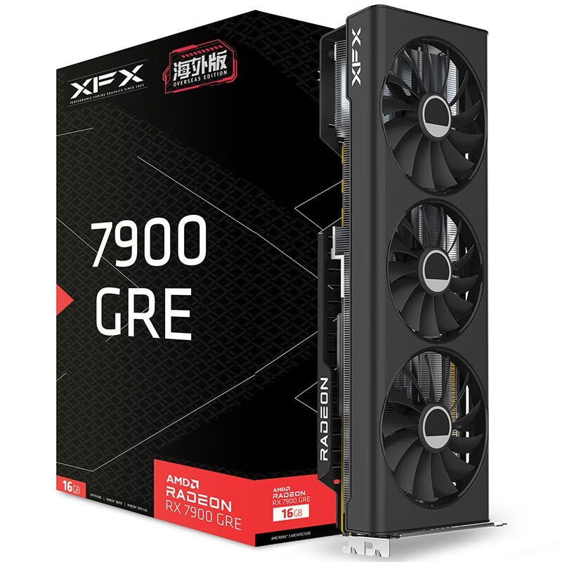 XFX 讯景 双旦礼遇季 XFX 讯景RX7900 GRE 16GB 海外版 显卡 16GB