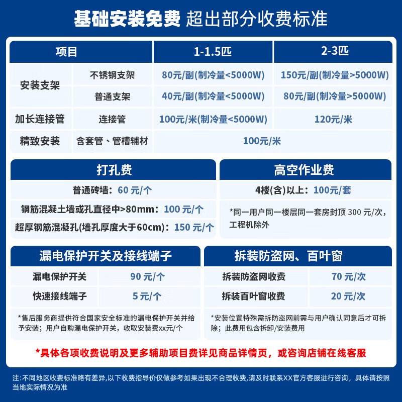 海尔小红花空调3匹一级能效壁挂式智能变频节能省电优惠价3839元