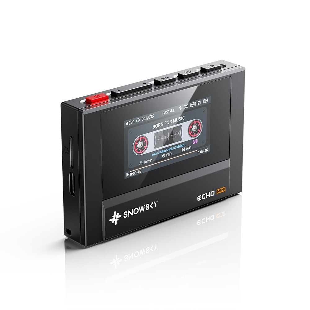 FiiO 雪漫天ECHO MINI便携无损音乐播放器蓝牙随身听迷你MP3 黑色 8GB