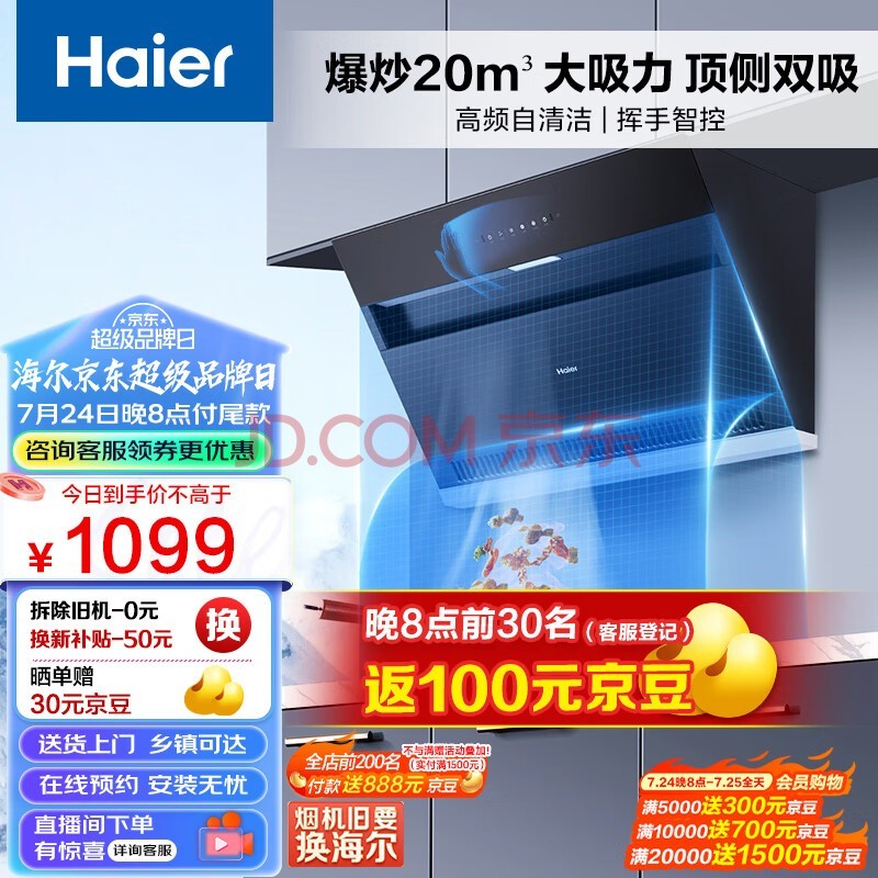 Haier̻ ˫̻ 20m?/min Զϴ ò̻̻ԾɻC6JS