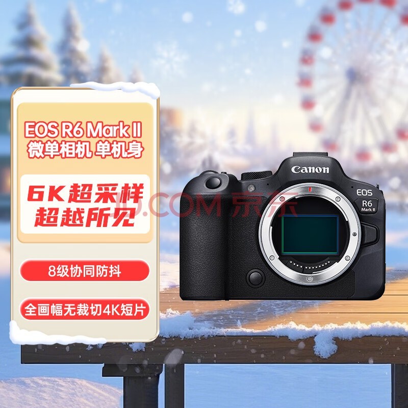 佳能（Canon）EOS R6 Mark II 新标准全画幅微单数码相机R6二代 单机身 （约40张每秒连拍/6K超采样4K短片）