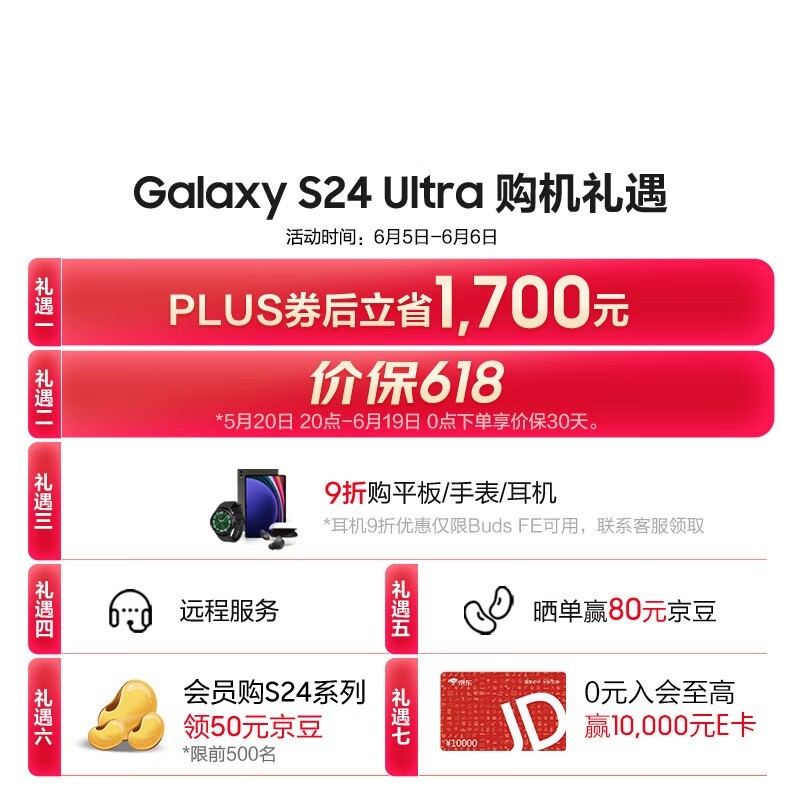 ޡ Galaxy S24 Ultra 5Gֻ8399Ԫּ7887Ԫ