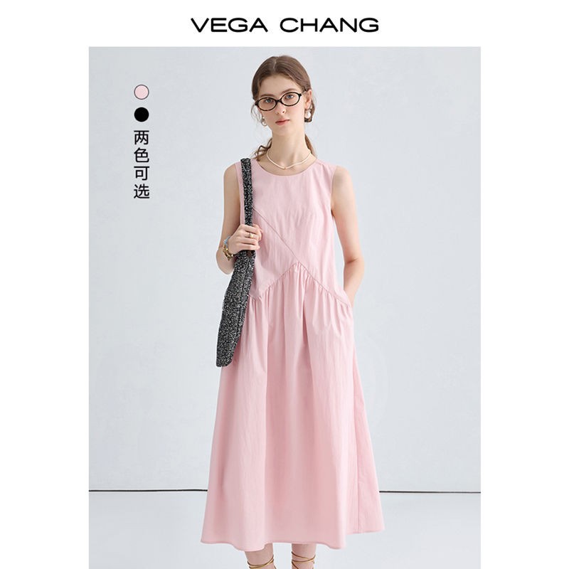 VEGA CHANG 女士拼接背心连衣裙 2025年夏季新款