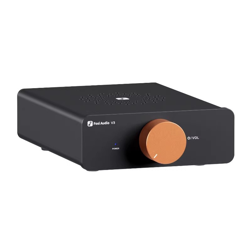弗西音频 Fosi Audio V3桌面迷你纯后级数字功放机 HIFI发烧级大功率2.0声道 黑色 32V/5A电源适配器